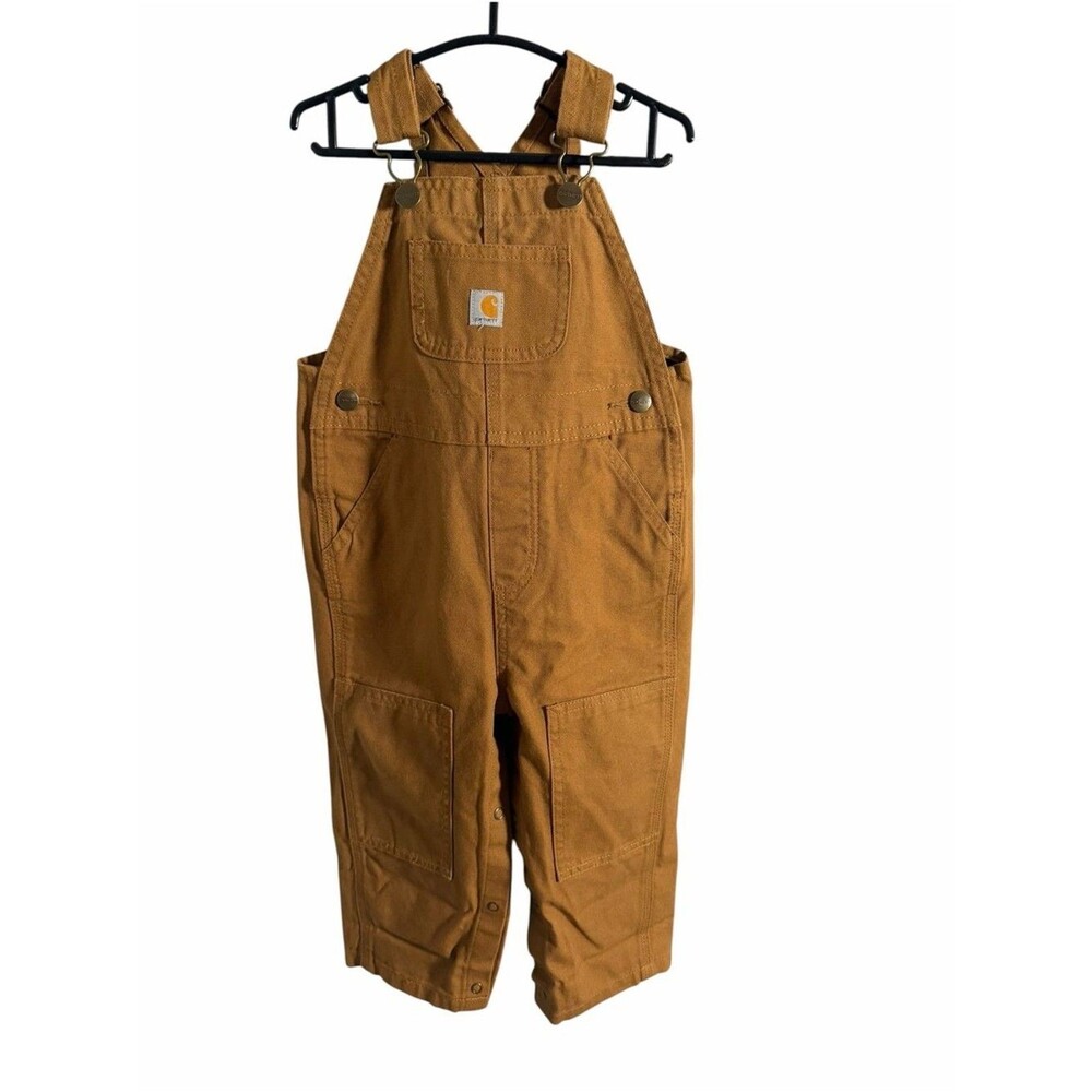 Carhartt Kids Brown Duck Canvas Overalls Unisex 3T